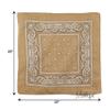 22 Inch Cotton Paisley Bandana - Tan view 3
