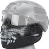Evike Airsoft - Matrix Iron Face Carbon Steel Striker Gen2 Metal Mesh Lower Half Face Pro (Color: Black/Skull) view 1