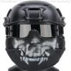 Evike Airsoft - Matrix Iron Face Carbon Steel Striker Gen2 Metal Mesh Lower Half Face Pro (Color: Black/Skull) view 4