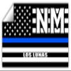 Los Lunas NM New Mexico Valencia County Thin Blue Line Stealthy USA Flag - Honoring Law Enforcement Officers Flags - Blue Lives Matter Euro Decal Bumper Sticker 3M Vinyl 3" x 5" view 1