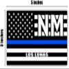 Los Lunas NM New Mexico Valencia County Thin Blue Line Stealthy USA Flag - Honoring Law Enforcement Officers Flags - Blue Lives Matter Euro Decal Bumper Sticker 3M Vinyl 3" x 5" view 2