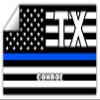 Conroe TX Texas Montgomery County Thin Blue Line Stealthy USA Flag - Honoring Law Enforcement Officers Flags - Blue Lives Matter Euro Decal Bumper Sticker 3M Vinyl 3" x 5" view 1