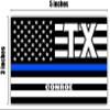 Conroe TX Texas Montgomery County Thin Blue Line Stealthy USA Flag - Honoring Law Enforcement Officers Flags - Blue Lives Matter Euro Decal Bumper Sticker 3M Vinyl 3" x 5" view 2