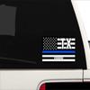 Conroe TX Texas Montgomery County Thin Blue Line Stealthy USA Flag - Honoring Law Enforcement Officers Flags - Blue Lives Matter Euro Decal Bumper Sticker 3M Vinyl 3" x 5" view 3