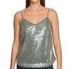 1. STATE Womens Green Sequined Spaghetti Strap Tank Top M view 1