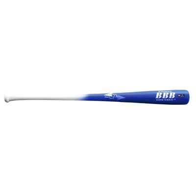 BAMBOOBAT by Pinnacle Sports Equipment INC. Adult Cupped End Long Barrel Bamboo Baseball Bat, White Handle/Royal Barrel, 33"