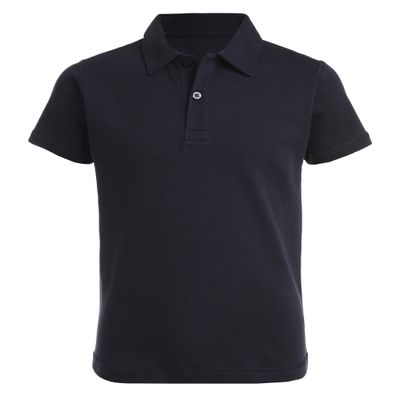 Izod Big Boys School Uniform Sensory-Friendly Short Sleeve Polo Shirt, Navy, 14-16