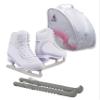 Jackson Ultima Softec Vista ST3200 Figure Ice Skates for Women/Color: White + Bag and Skate Guards, Size: Adult 7 Bundle with Guardog Skate Guards, Jackson Skate Bag JL350 view 1