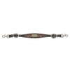 Reinsman Circle Y Cactus Country Wither Strap, Hand-Painted Cactus Country Design, Tooled Leather, Leather Whipstitch, Brown, 22mm, One Size, Western Style view 1