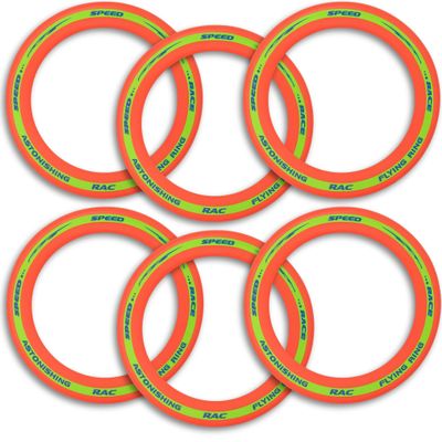 Liberty Imports 6 Pack: Flying Aero Discs Sports Outdoor Pro Flyer Rings - Plastic Toy Ultimate Glider Toss Game for Kids and Adults (11 inches)