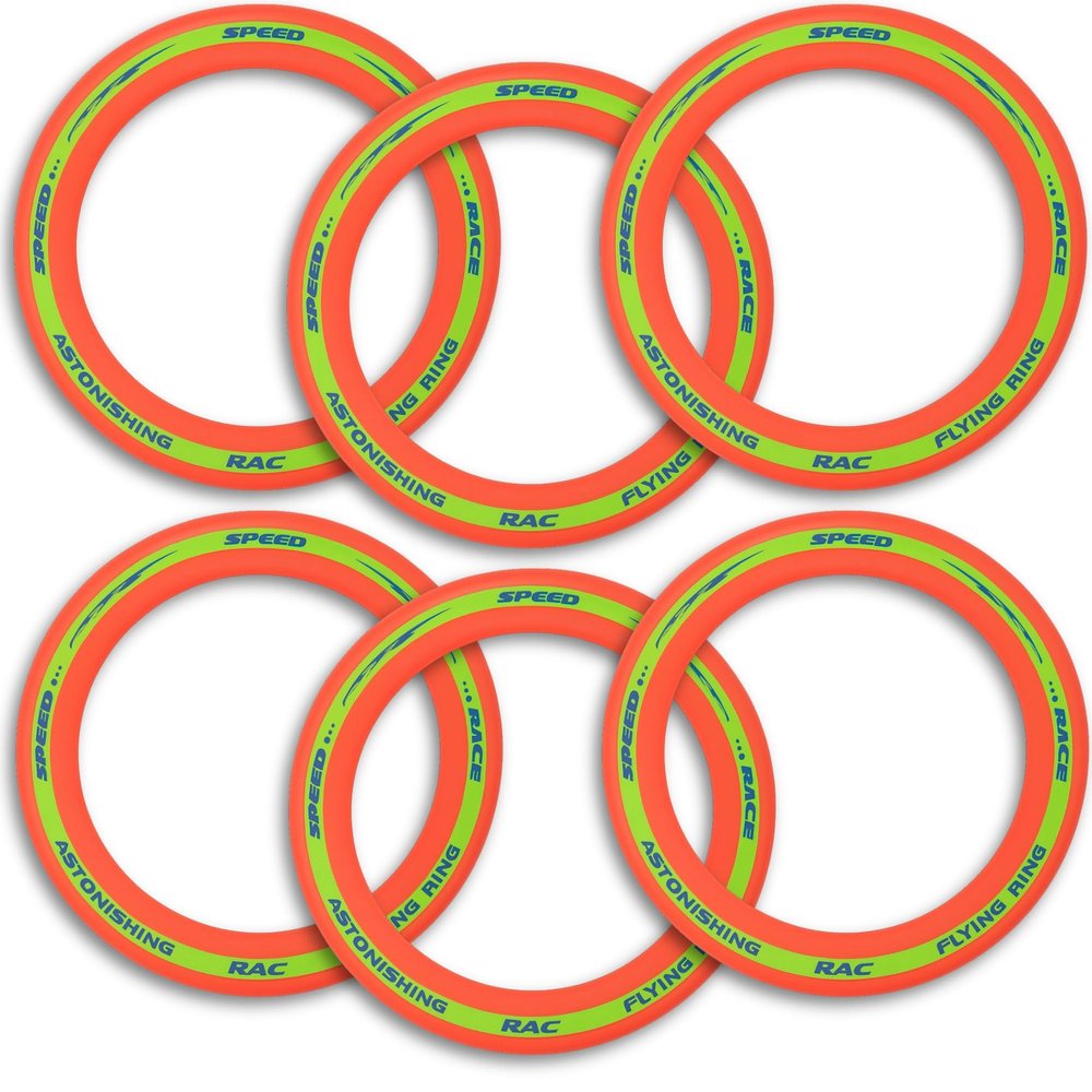 Liberty Imports 6 Pack: Flying Aero Discs Sports Outdoor Pro Flyer Rings - Plastic Toy Ultimate Glider Toss Game for Kids and Adults (11 inches)