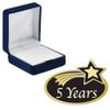 Corporate 5 Years Pins, Corporate 5 Years Pin With Blue Velvet Presentation Case, 50 Pack view 1