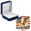 Crown Awards I Support Veterans Pins, I Support Veterans Pin with Blue Velvet Presentation Case, 30 Pack, Prime view 1