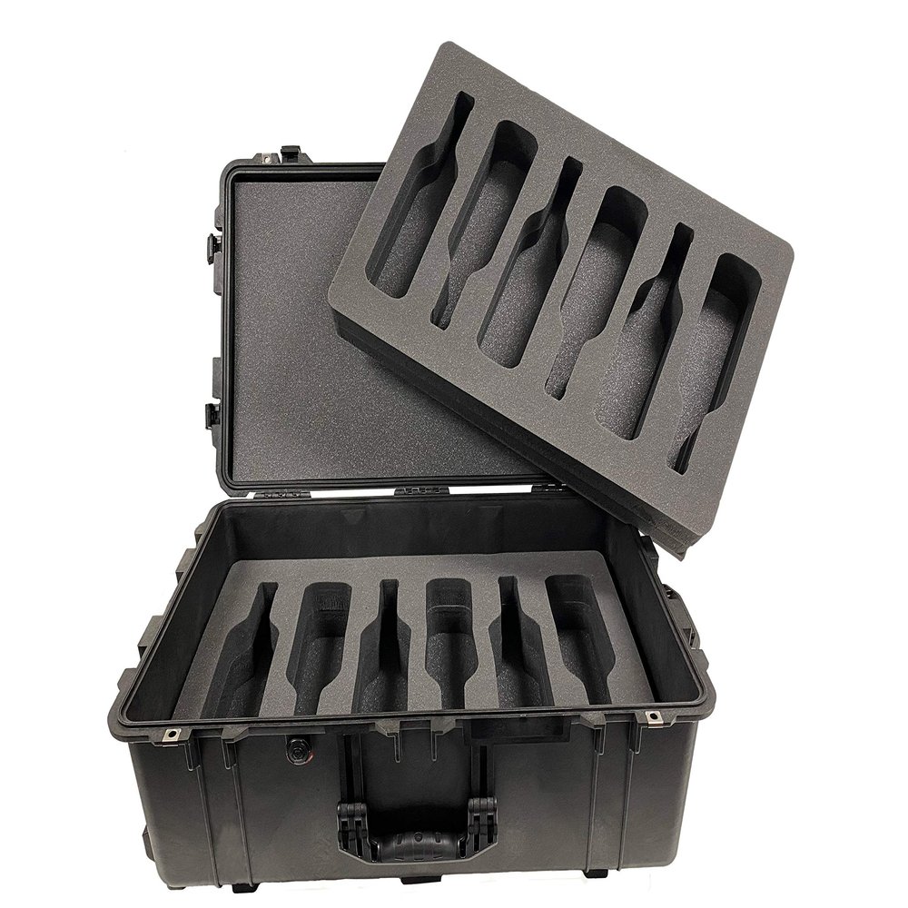 Pelican Air Case 1615 Foam Insert Set for 12 Bottles (CASE & Foam)