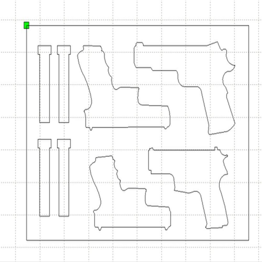 Pelican Case 1495 Custom Foam Insert for 4 Handguns and Magazines (Polyethylene)