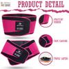 ACTIVLI Workout Sweat Band Waist Trainer for Women - A Perfect Stretchable and Breathable Back Support Belt (Pink, S-M) view 3