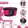 ACTIVLI Workout Sweat Band Waist Trainer for Women - A Perfect Stretchable and Breathable Back Support Belt (Pink, S-M) view 4