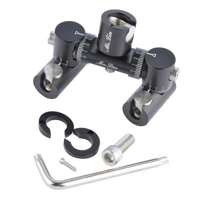 AMEYXGS Archery Single/Double Side V-Bar Fully Adjustable V Bar Mount Quick Disconnect Bow Stabilizer (Black/Double)