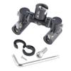 AMEYXGS Archery Single/Double Side V-Bar Fully Adjustable V Bar Mount Quick Disconnect Bow Stabilizer (Black/Double) view 1