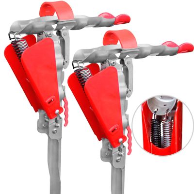 Automatic Double Spring Fishing Rod Holder, Stainless Steel for Bank Ground Support Brackets, Adjustable Sensitivity & Spring Area Safeguard & Folding Fishing Pole Stand Holders Rack