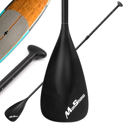 MoiShow SUP Paddle - Adjustable 3 Pieces Stand Up Paddle Board Paddle with Unique Lock Design Floating Alloy Shaft Paddleboard Paddle