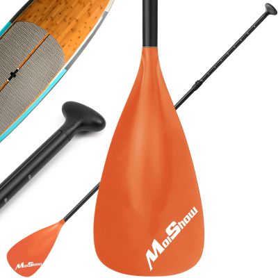 MoiShow SUP Paddle - Adjustable 3 Pieces Stand Up Paddle Board Paddle with Unique Lock Design Floating Alloy Shaft Paddleboard Paddle