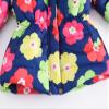 IDOPIP Toddler Kids Baby Girl Boy Floral Butterfly Print Snowsuit Winter Warm Fur Collar Hooded Down Coat Windproof Jacket Outerwear Clothes Royal Blue Floral 6-7 Years view 4