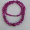 18inch Jadeite Jade Necklace,Round Green sugilite red Yellow Jewelry Chain with Clasp Raw Stone Necklace, Chinese Jade,Solid Stone 6-14mm (White) view 1