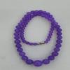 18inch Jadeite Jade Necklace,Round Green sugilite red Yellow Jewelry Chain with Clasp Raw Stone Necklace, Chinese Jade,Solid Stone 6-14mm (White) view 4