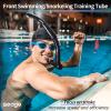 Seago Swim Snorkel for Lap Swimming, Dry Top Front Swimmer Gear for Adult Youth, Training Equipment in Pool and Open Water with Comfy Easy to Adjust Head Pads Food-Grade Silicone Mouthpiece view 2