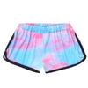 Mufeng Women Athletic Yoga Shorts Tie Dye Elastic Waistband Shorty Pants Summer Running Booty Hot Pants Beach Playwear Pink Small view 3