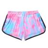Mufeng Women Athletic Yoga Shorts Tie Dye Elastic Waistband Shorty Pants Summer Running Booty Hot Pants Beach Playwear Pink Small view 4