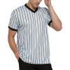 TopTie Custom Basketball Referee Jersey, Personalized Men's Grey Shirt with Black Pinstripes-Printing-S view 4