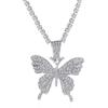 AKOAK 1 Pack Rhinestone Butterfly Choker Necklace, Sparkly Silver Butterfly Pendant for Women view 1