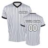 TopTie Custom Basketball Referee Jersey, Personalized Men's Grey Shirt with Black Pinstripes-Printing-XL view 1