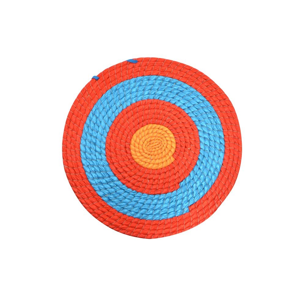 Archery Target Hand-Made Straw Target 50CM Traditional Solid Straw Target for Outdoor Shooting Practice (7Layer)