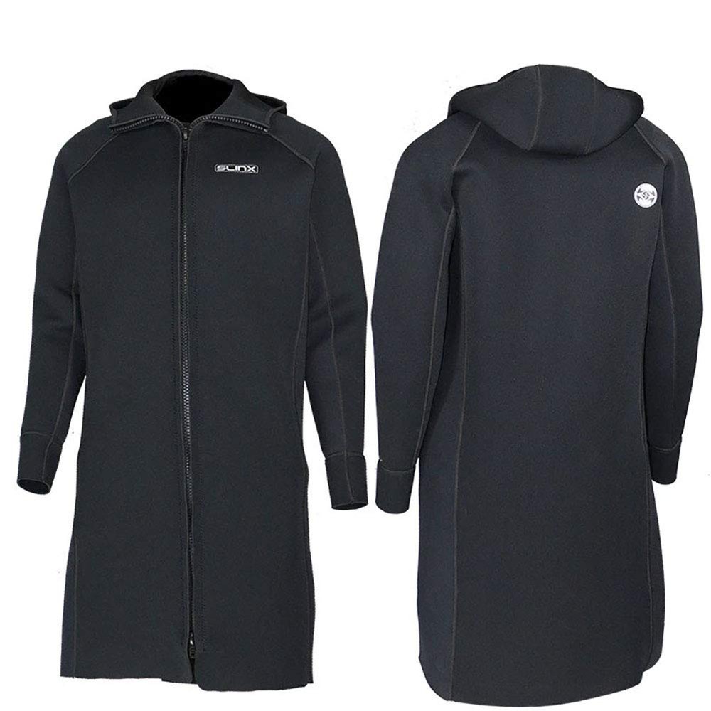 3Mm Neoprene Windbreaker Men Diving Jacket Winter Swimming Snorkling Surfing Thermal Hooded Long Coat