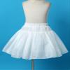 YiZYiF Little Girls Wedding Flower Girl Hoopless Half Slip Skirt 3 Layers Tutu Ruffles Crinoline Petticoat White 5-6 Years view 3
