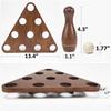 YDDS Shuffleboard Bowling Pin Set with 10 Pcs Premium Hardwood Bowling Pins Durabel Triangular Pinsetter Resin Bowling Ball and Carrying Bag, Fun for Shuffleboard Games view 2