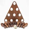 YDDS Shuffleboard Bowling Pin Set with 10 Pcs Premium Hardwood Bowling Pins Durabel Triangular Pinsetter Resin Bowling Ball and Carrying Bag, Fun for Shuffleboard Games view 3