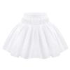 renvena Kids Girls Hoopless Petticoat Half Slip Flower Girl Crinoline Skirt Bridesmaid Wedding Underskirt White A Hoopless 5-6 view 1