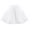 renvena Kids Girls Hoopless Petticoat Half Slip Flower Girl Crinoline Skirt Bridesmaid Wedding Underskirt White A Hoopless 5-6 view 2