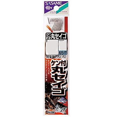 Sasame Needle AA208 Round Seigo with Ken, White, Thread Included, No. 12-3