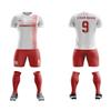 ORKY Custom Soccer Uniform Men Boys Girls Quick Dry Jersey with Short, Personalize Name Number ShirtWhite Red 5XS view 2
