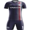 ORKY Custom Soccer Uniform Men Boys Girls Quick Dry Jersey with Short, Personalize Name Number ShirtDark Blue 7XS view 1