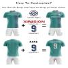 ORKY Custom Soccer Uniform Men Boys Girls Quick Dry Jersey with Short, Personalize Name Number Shirt (Green XS) view 3