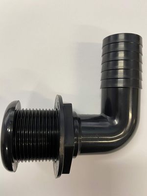 Harvard Marine Boat Marine 1-1/8 inch 90 Degree Black Thru Hull Fitting