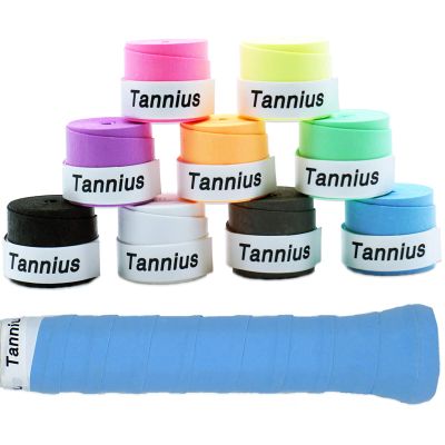 Tannius Dry Feel Tennis Overgrip (Pack of 9), Long-Lasting Tennis Racket Grip Tape, Super-Absorbent and Non-Slip Racquet Grip (Mixed Colors)