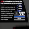 Hampton VA Virginia Hampton County Thin Blue Line Stealthy USA Flag - Honoring Law Enforcement Officers Flags - Blue Lives Matter Euro Decal Bumper Sticker Reflective 3M Vinyl 3" x 5" view 3