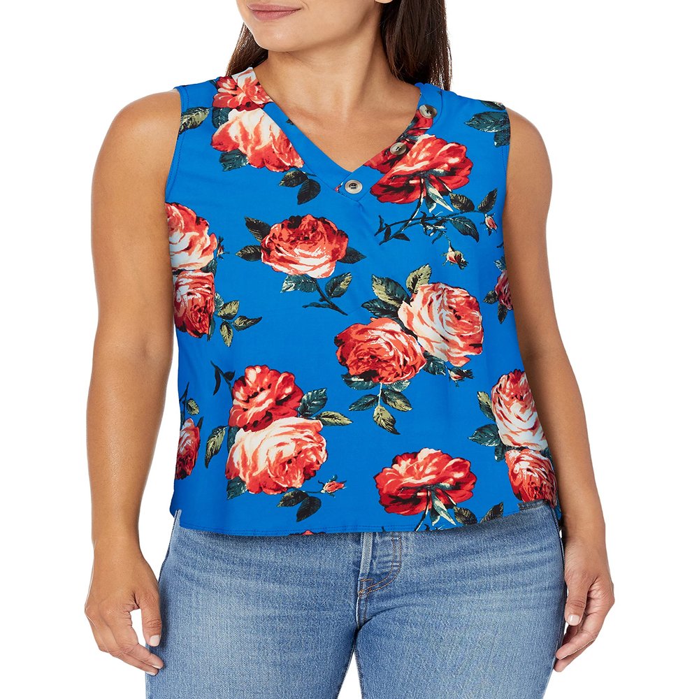 Star Vixen Women's Petite Sleeveless, FLRLROA, PL
